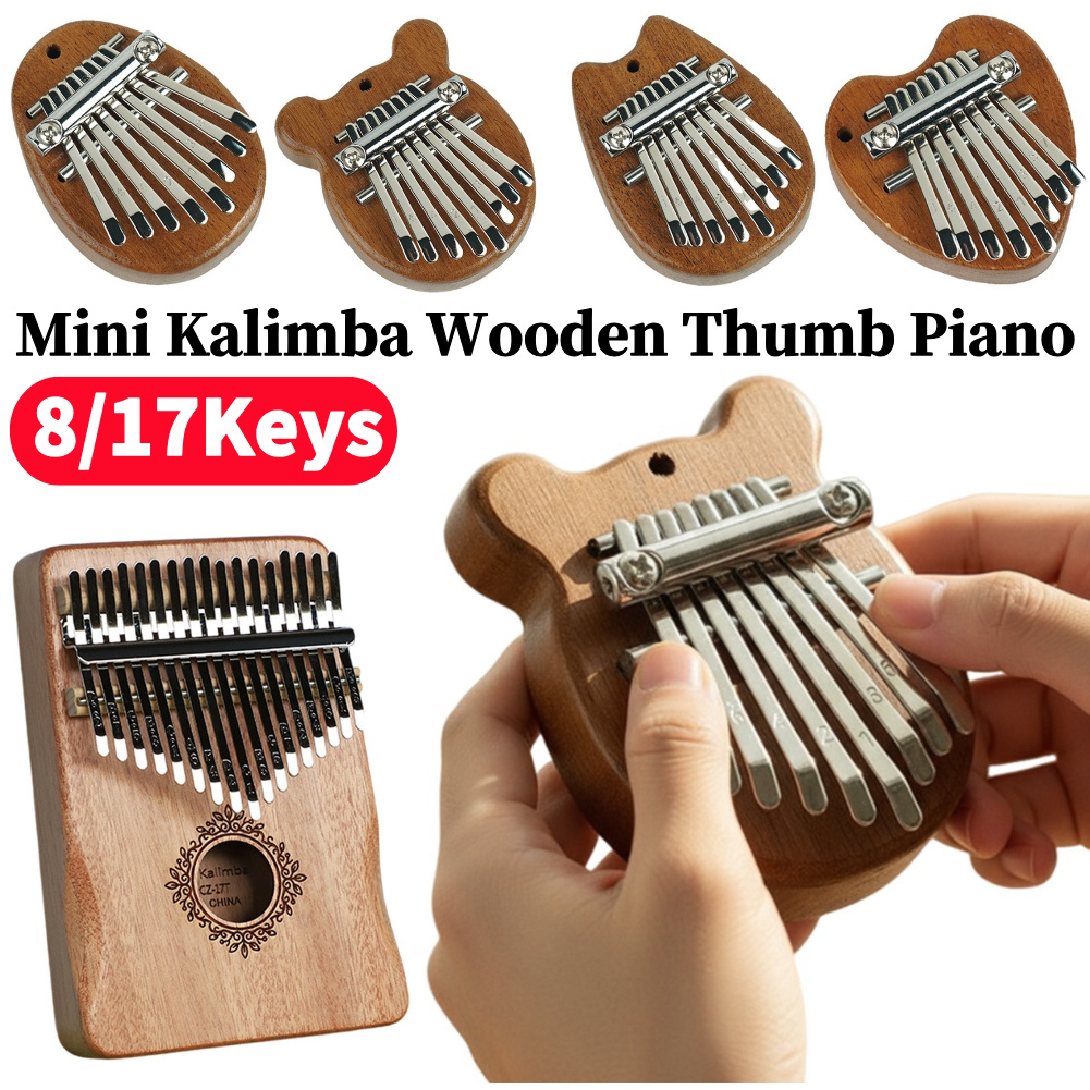Musical Instrument Piano - 8/17Keys Mini Wooden Kalimba High Quality