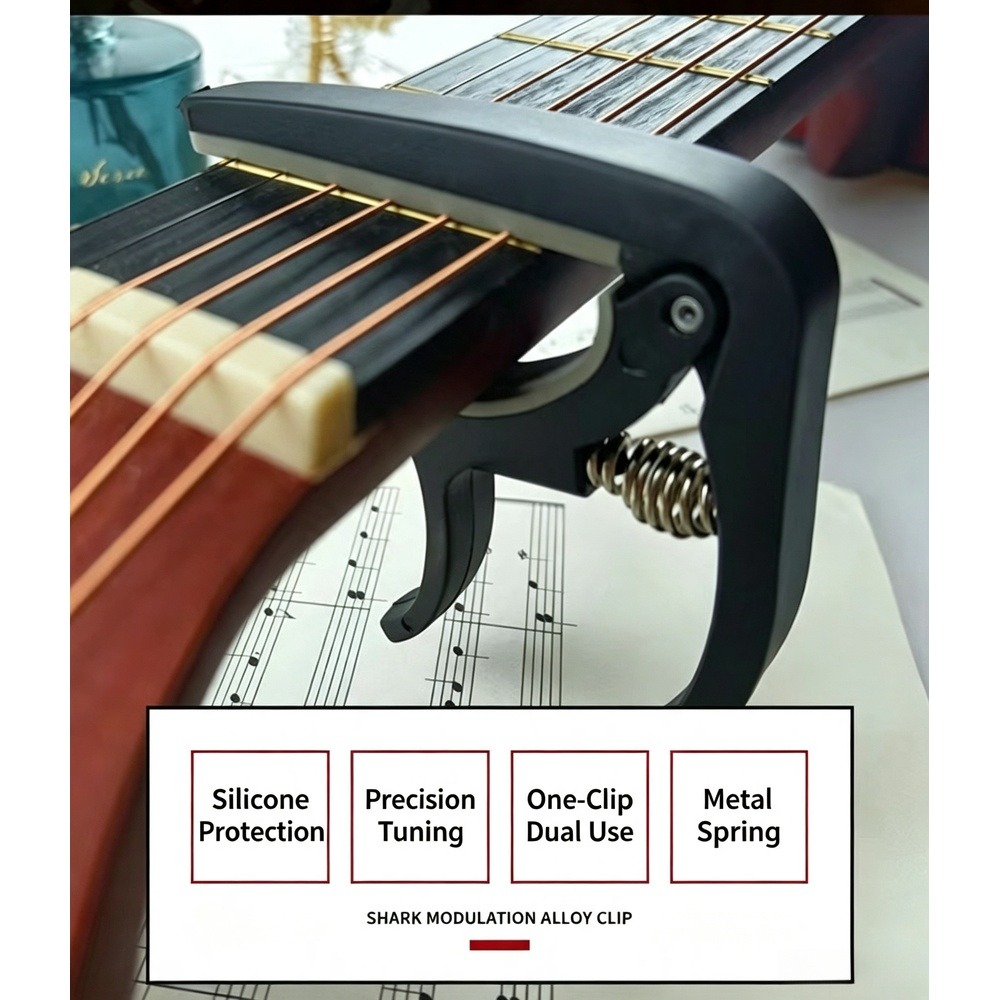 Musical Instrument Art - 2 in 1 Guitar Capo with