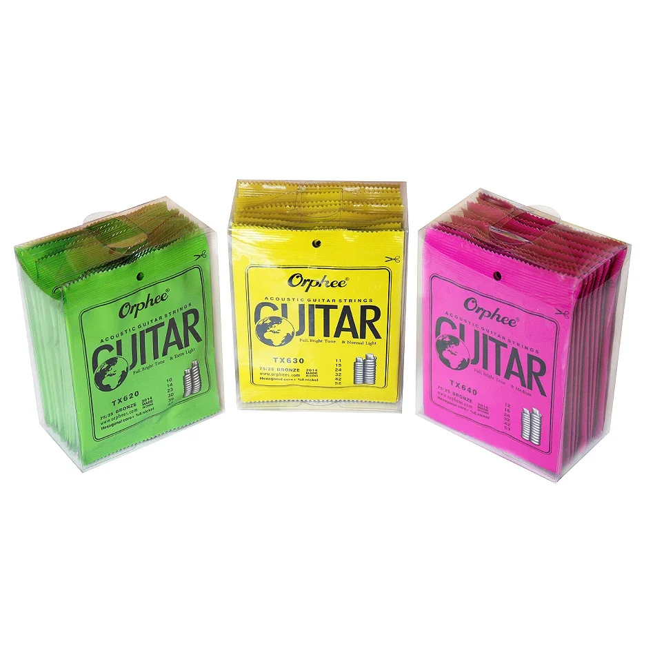 Musical Instrument Strings - Orphee 10 Sets TX620/TX630/TX640 Acoustic Guitar