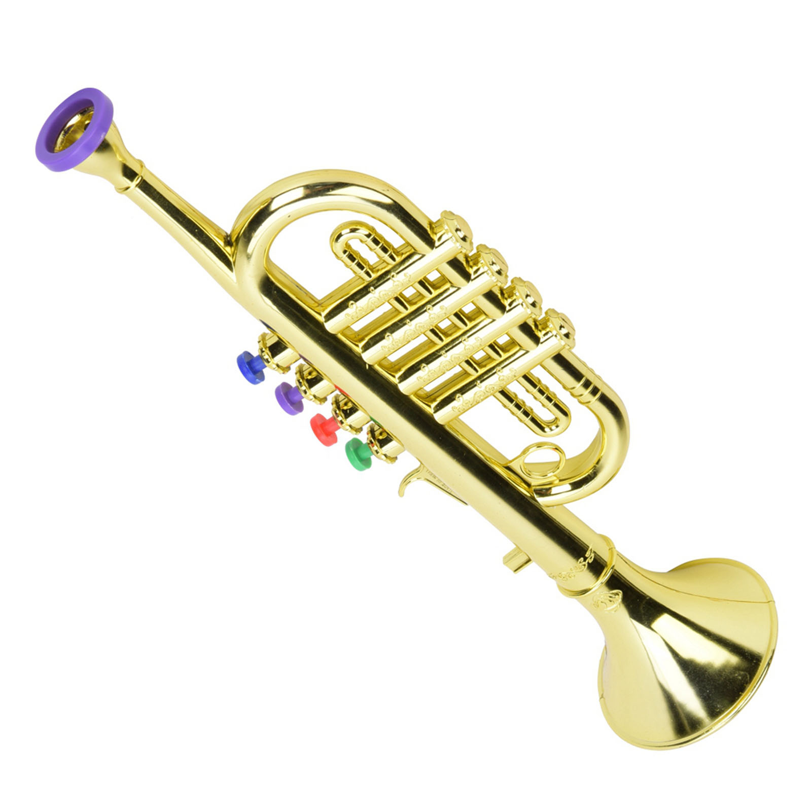 Musical Instrument Trombone - Kid Trumpet Golden Coated Plastic Children