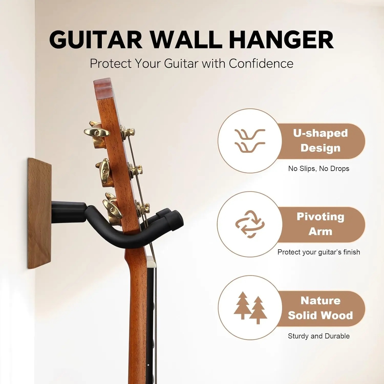 Wall Mount Guitar Hook Hanger  - Musical Instrument Art recension och pris