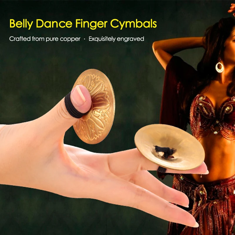 2PCS Copper Finger Cymbals Bel - Musical Instrument Zills recension och pris