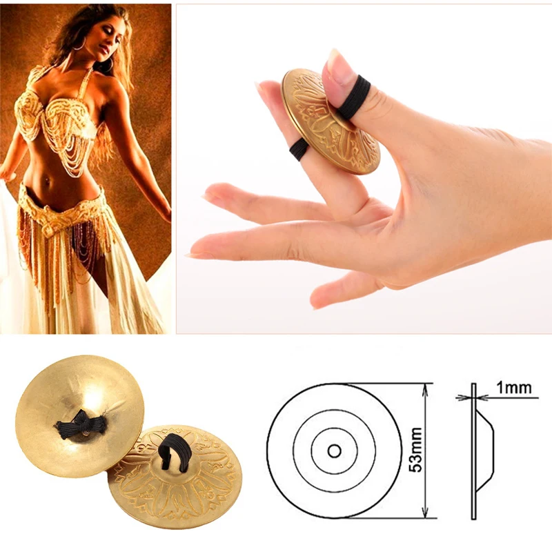 2PCS Copper Finger Cymbals Bel - Musical Instrument Zills recension och pris