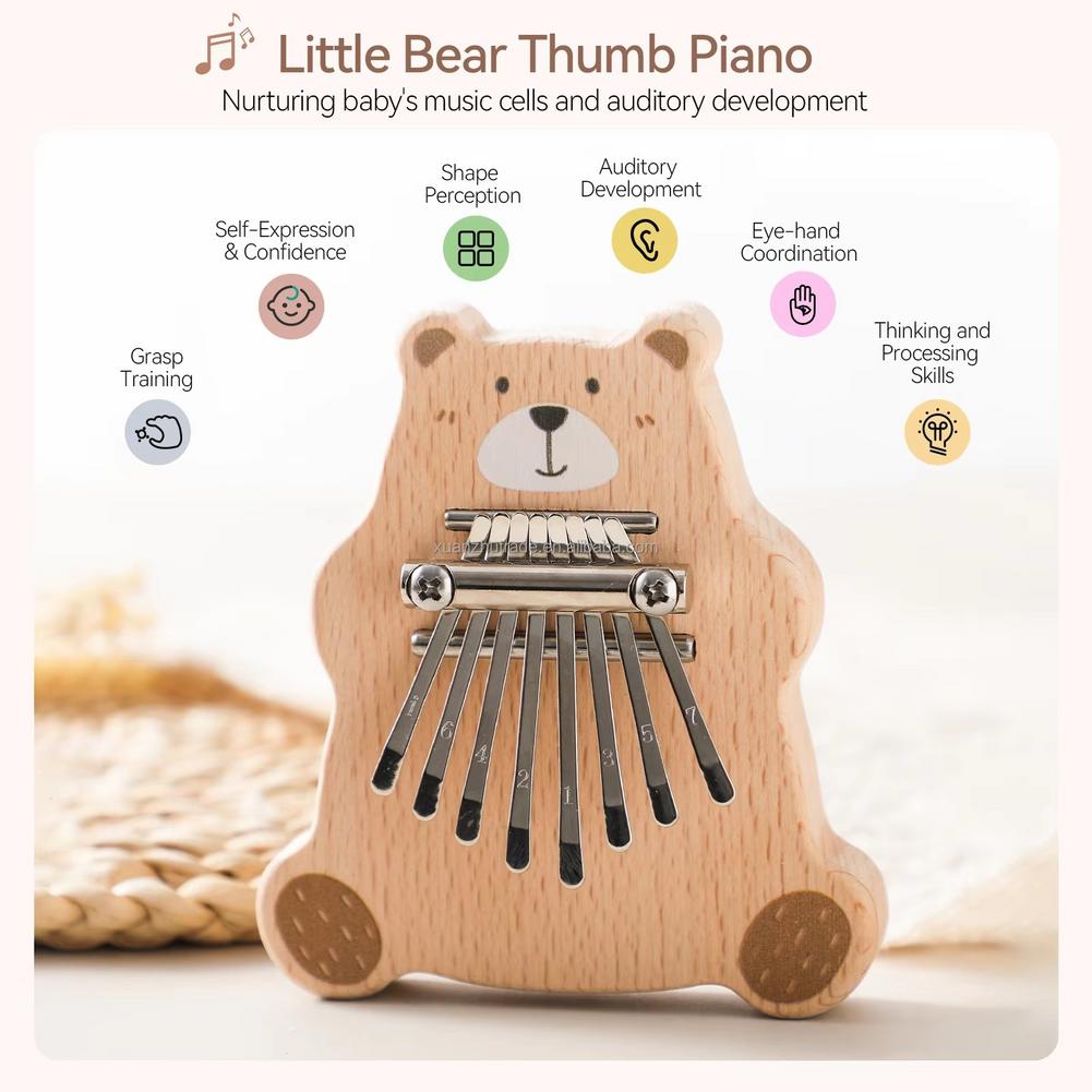 8 Key Mini Kalimba Portable Th - Musical Instrument Piano recension och pris