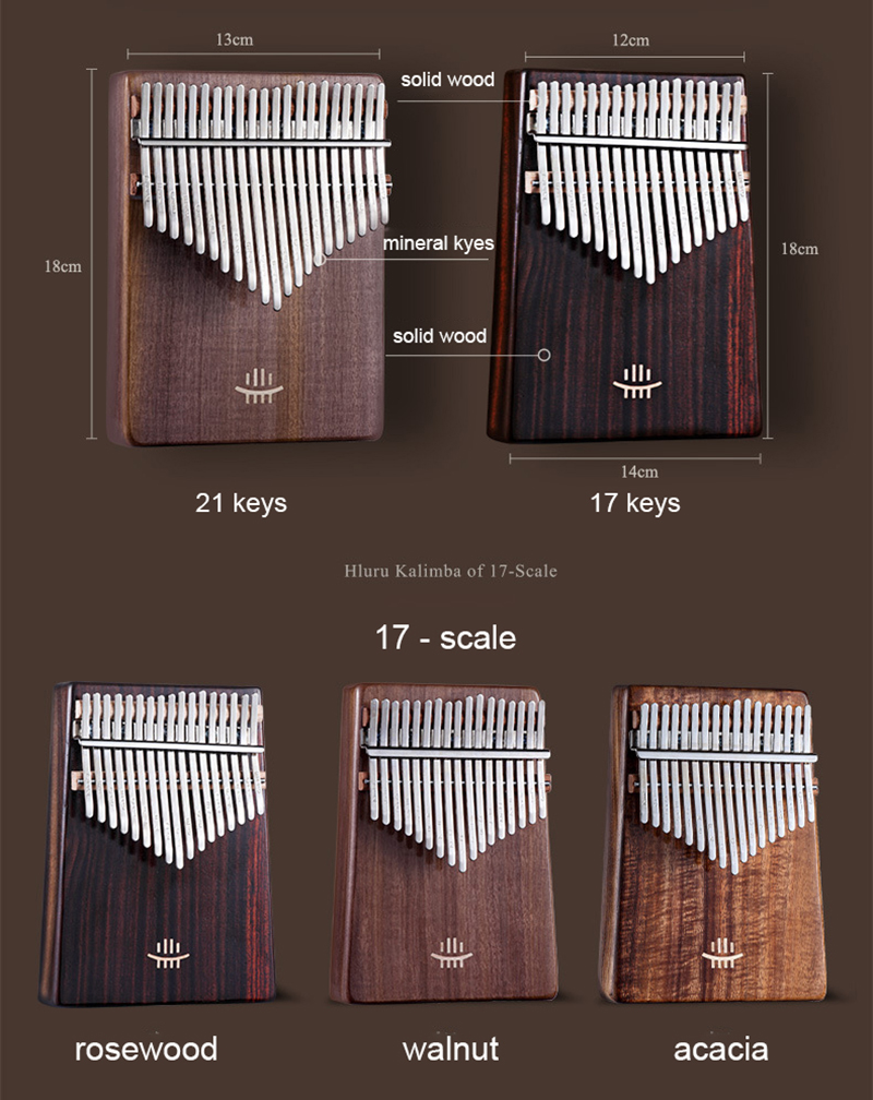 Hluru Kalimba 17 Keys with Hol - Musical Instrument Piano recension och pris