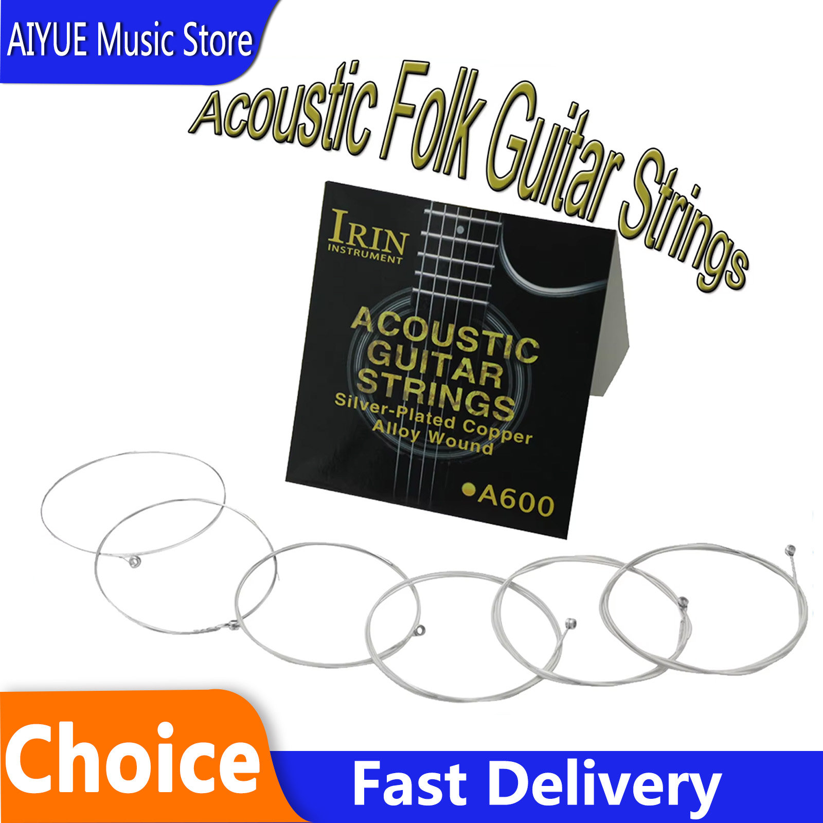 IRIN A600 Acoustic Folk Guitar - Musical Instrument Strings recension och pris
