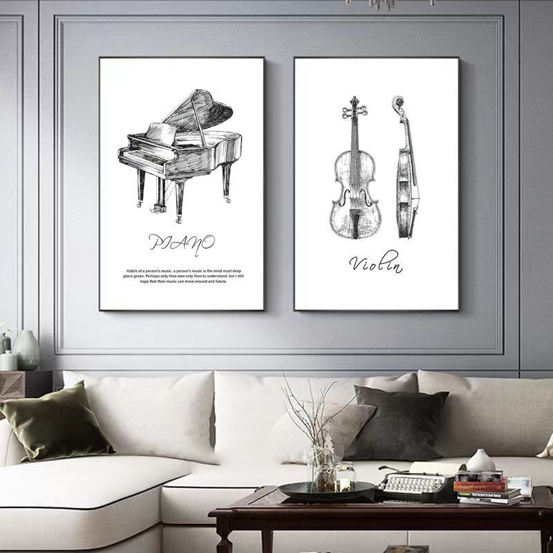 Canvas Painting Modern Minimal - Musical Instrument Manufacturers recension och pris
