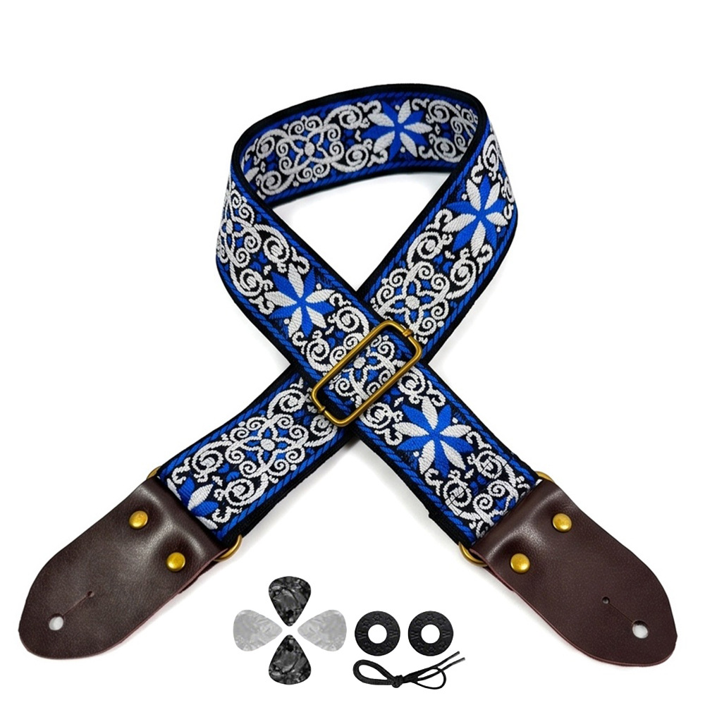 Embroidered Print Guitar Strap - Musical Instrument Art recension och pris