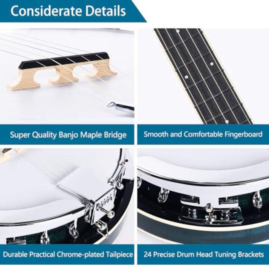 Banjo 5 String Full Size Banjo - Banjo 5 String Open recension och pris